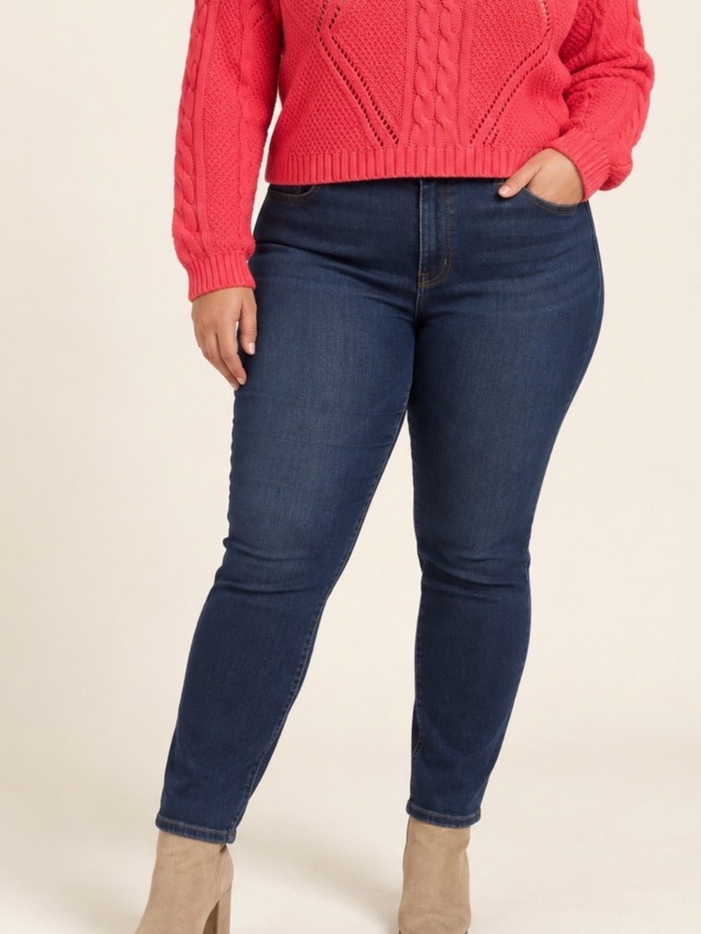 American Eagle Plus Size Dark Wash High Rise Jeggings 18 NWT